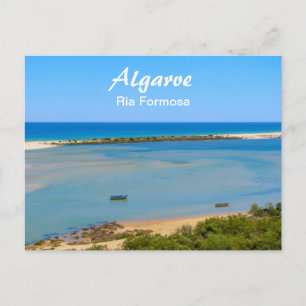 Algarve Ria Formosa Seascape in Portugal Postkarte