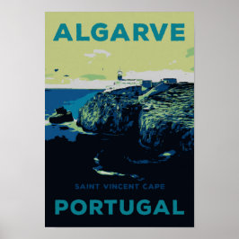 Algarve St Vincent Landschaft Portugal Vintage Rei Poster