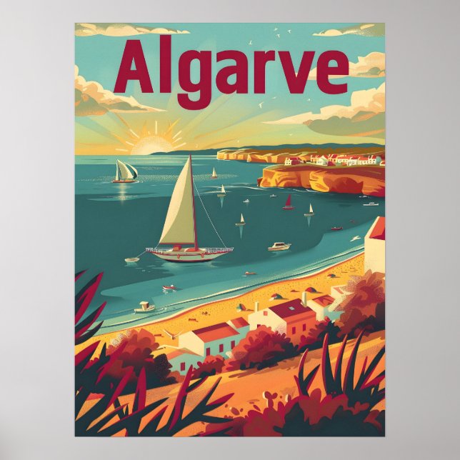 Algarve Vintage Poster (Vorne)