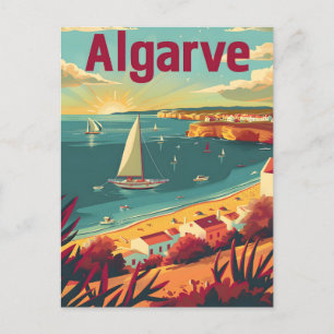 Algarve Vintage Postkarte