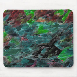 Algas ou corais do mar com efeito onda mousepad