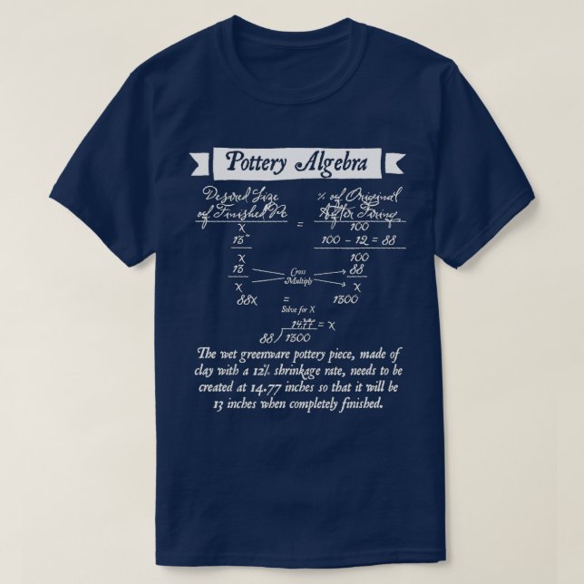 Algebra für coole Math-Keramik T-Shirt (Design vorne)