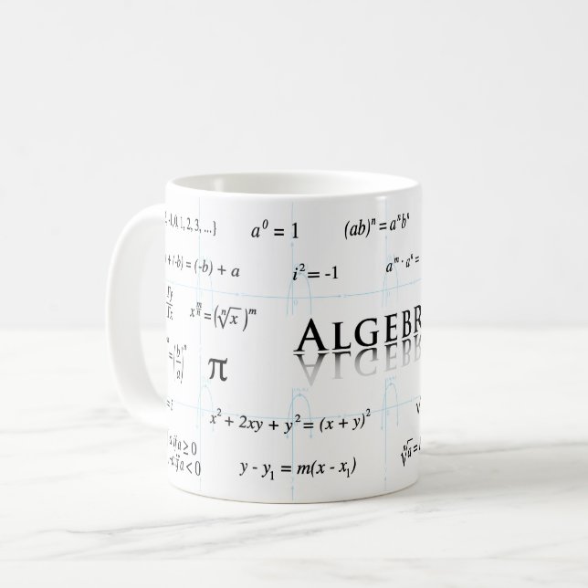 Algebra-Gleichungen Tasse (Vorderseite Links)