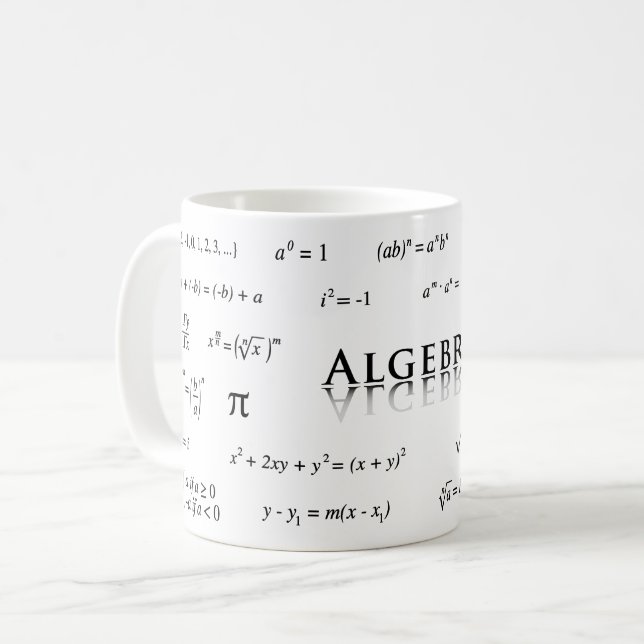 Algebra-Gleichungen Tasse (Vorderseite Links)
