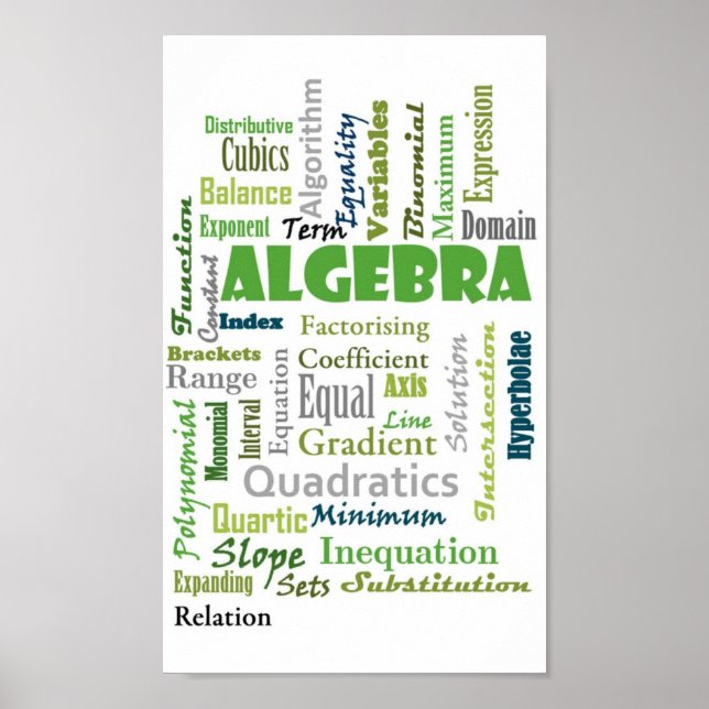 Algebra (grün) poster (Vorne)