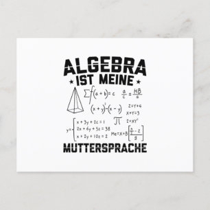 Algebra ist meine Muttersprache   Geschenk für Leh Postkarte