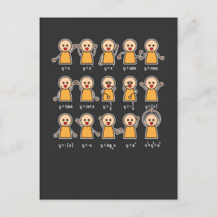 Algebra Lehrer Math Student Gleichung Graph Postkarte