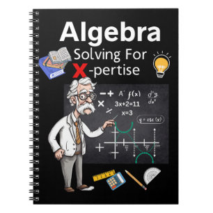 Algebra-Lösung für X-Fähigkeiten Notizblock
