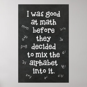 Algebra - Math Posters Poster