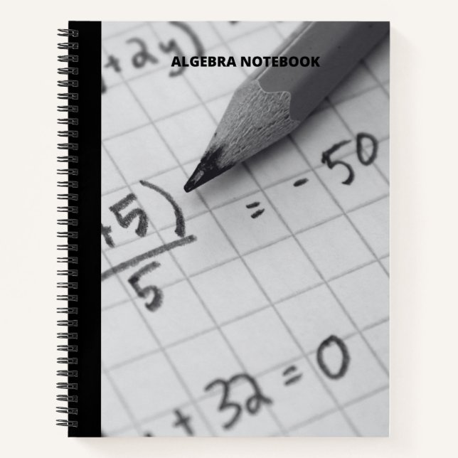 ALGEBRA NOTES NOTEBOOK NOTIZBUCH (Vorderseite)