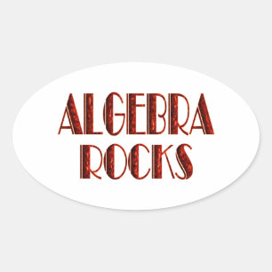 Algebra Rocks Ovaler Aufkleber