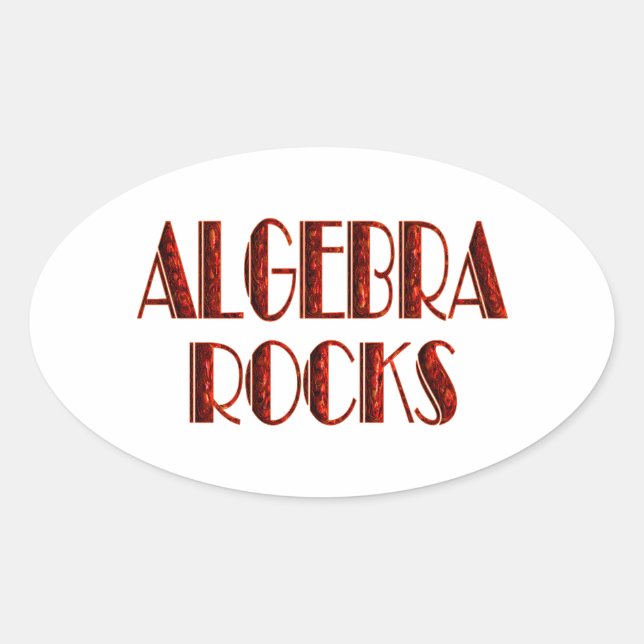 Algebra Rocks Ovaler Aufkleber (Vorderseite)