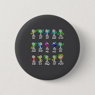 Algebra Tanz lustige Grafikfiguren Mathe Button