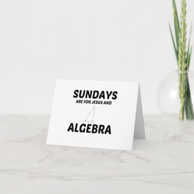ALGEBRA UND JESUS SONNTAG DANKESKARTE (Vorderseite)