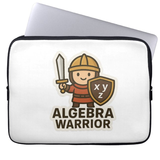 Algebra Warrior Sticker - Niedlicher Mathematiker Laptopschutzhülle (Vorderseite)
