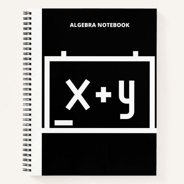 ALGEBRA X + Y NOTEBOOK NOTIZBUCH (Vorderseite)