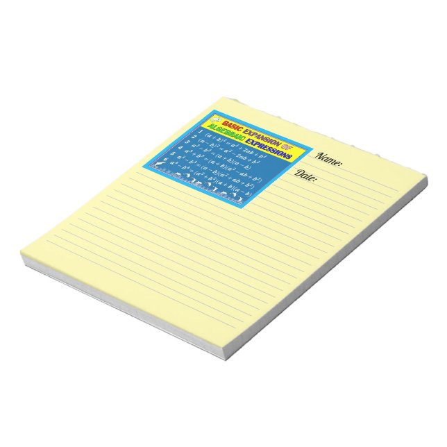 Algebra Yellow Notepad Notizblock (Rotiert)