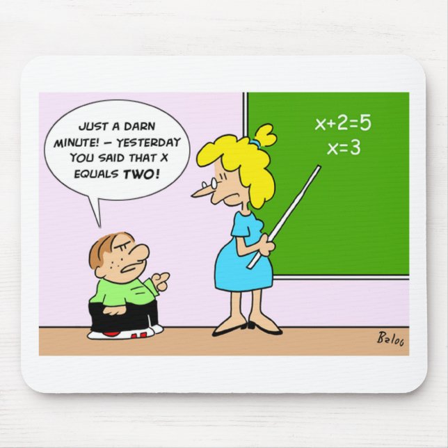 Algebrakinderlehrer gestern x entspricht zwei mousepad (Vorne)