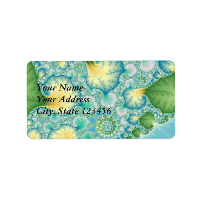 Algen - Fraktal Adressaufkleber (Vorne)