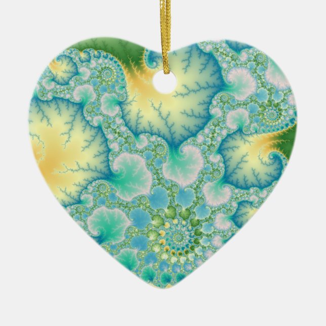 Algen - Fraktal Keramik Ornament (Vorne)