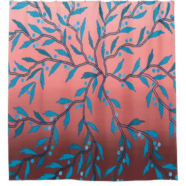 Algen-Korallenduschvorhang Duschvorhang (Vorderseite)