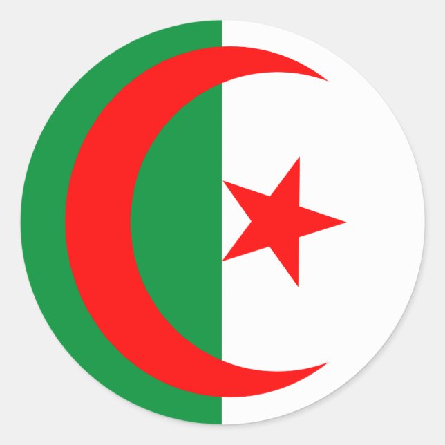Algeria-Aufkleber Runder Aufkleber (Vorderseite)
