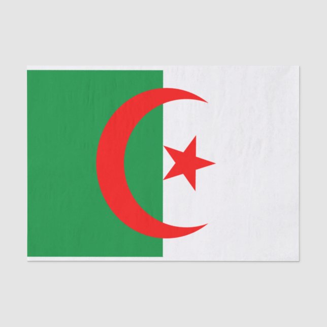 Algeria-Fahnenpapier Seidenpapier (Vorderseite)