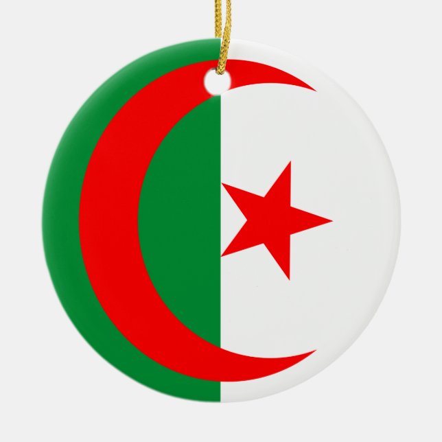 Algeria-Fahnenschmuck Keramik Ornament (Vorne)