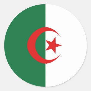Algeria Fisheye Flag Sticker