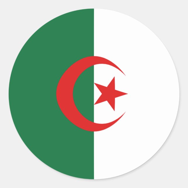 Algeria Fisheye Flag Sticker (Vorderseite)