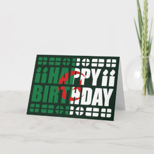 Algeria Flag Birthday Card Karte