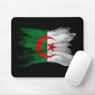 Algeria flag brush stroke, National flag Mousepad