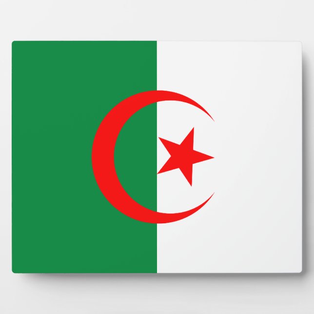 Algeria Flag Plaque Fotoplatte (Vorderseite)
