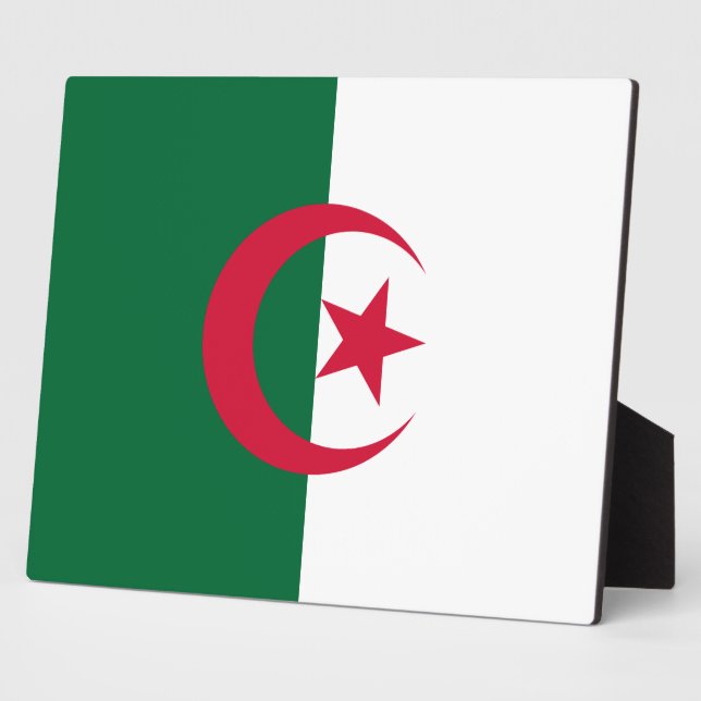 Algeria Flag Plaque Fotoplatte (Seite)