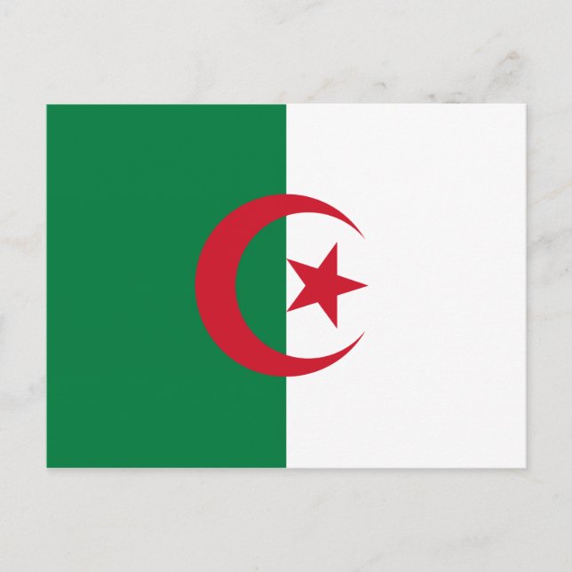 ALGERIA FLAG POSTKARTE (Vorderseite)