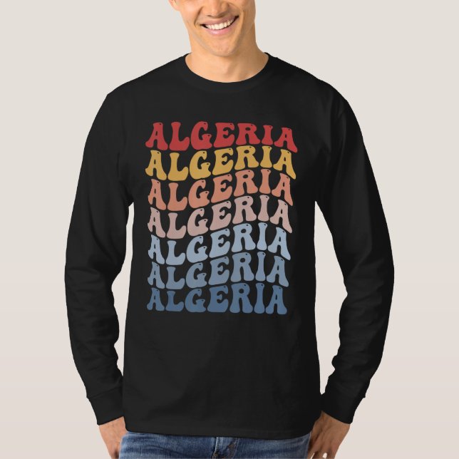 Algeria Groovy Retro Algerian T-Shirt (Vorderseite)