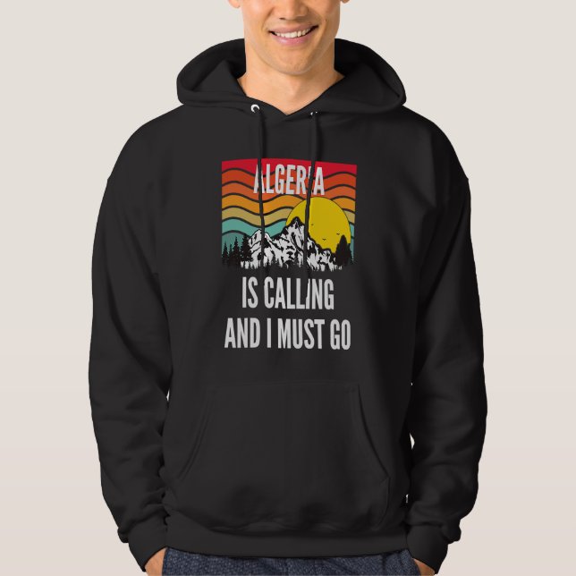 Algeria Is Calling And I Must Go, Wavy Sunset Desi Hoodie (Vorderseite)