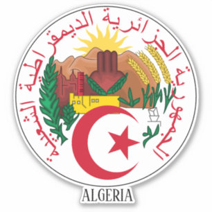 Algeria National Emblem Patriotic Aufkleber