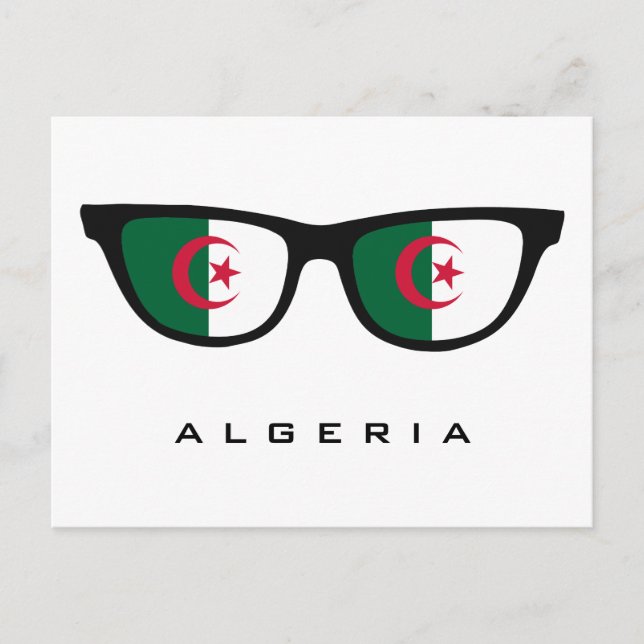 Algeria Shades benutzerdefinierte Text- und Farbpo Postkarte (Vorderseite)