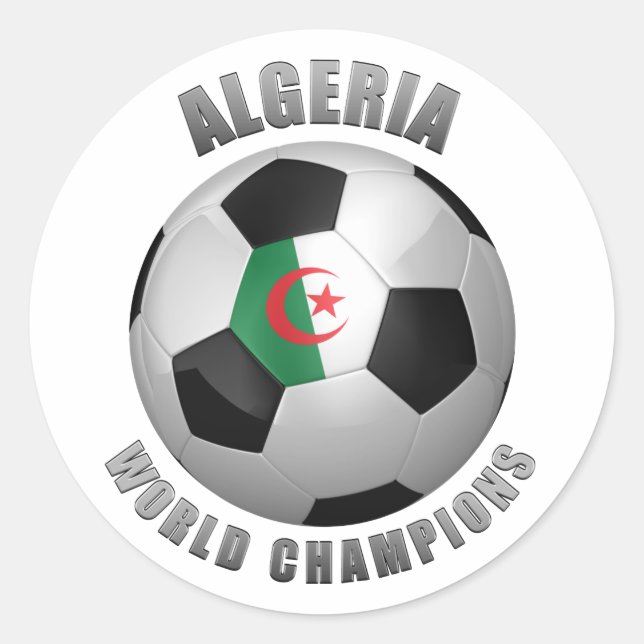 ALGERIA SOCCER CHAMPIONS RUNDER AUFKLEBER (Vorderseite)