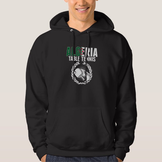Algeria Table Tennis   Algerian Ping Pong Supporte Hoodie (Vorderseite)