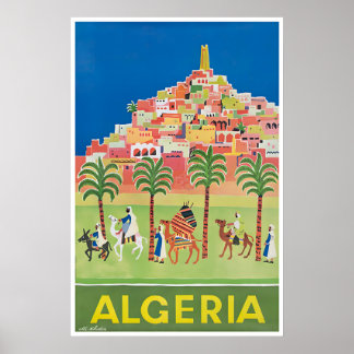 Algeria Travel Poster Algerian Art Vintage African