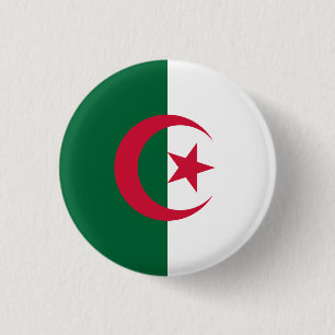 Algerian Flag Button