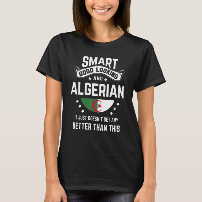 Algerian Flag Native Pride  Algeria Algerian Roots T-Shirt (Vorderseite)