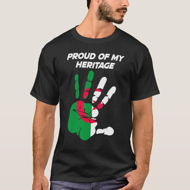Algerian Flag Printed Palm T-Shirt (Vorderseite)