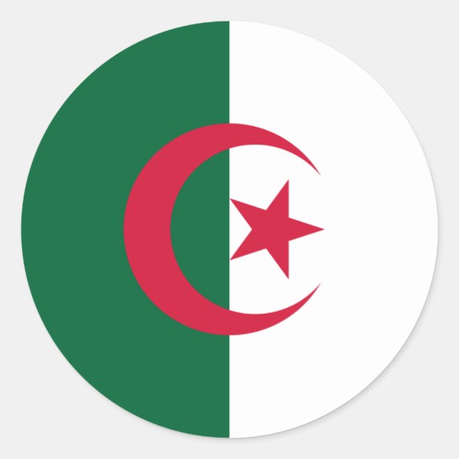 Algerian Flag Runder Aufkleber (Vorderseite)