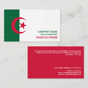 Algerian Flag Visitenkarte
