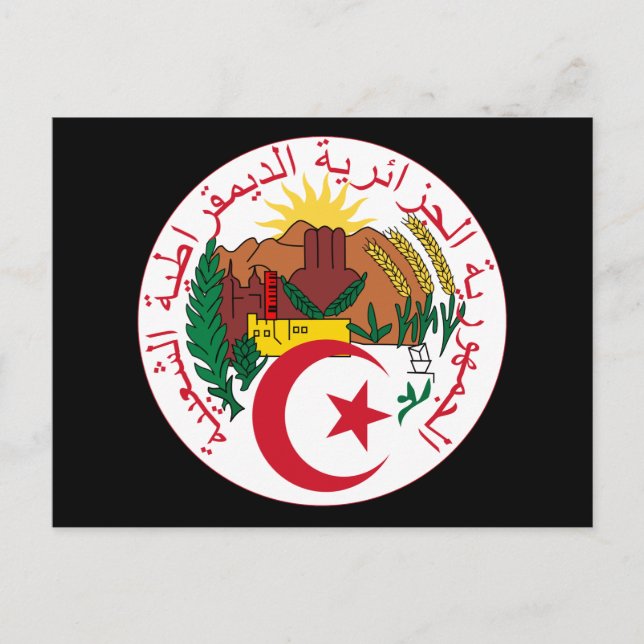 Algeriemblem Postkarte (Vorderseite)