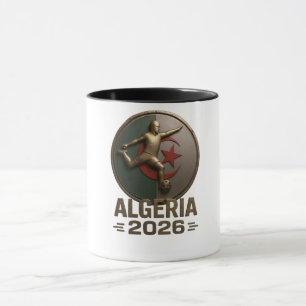 Algerien 2026 Fußball-Emblem Tasse