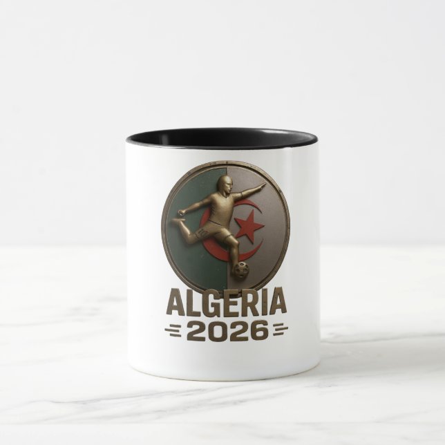 Algerien 2026 Fußball-Emblem Tasse (Zentrum)